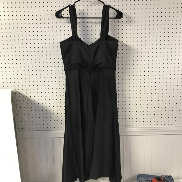 David's Bridal Black Bridesmaid Dress! Size 8! Style F14556 - Picture 4 of 6